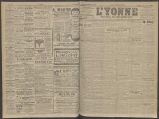 4 vues - L\'Yonne, journal du département, n° 27, samedi 1 février 1908 (ouvre la visionneuse)