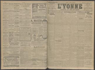 4 vues - L\'Yonne, journal du département, n° 30, mercredi 5 février 1908 (ouvre la visionneuse)