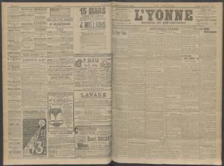 4 vues - L\'Yonne, journal du département, n° 31, jeudi 6 février 1908 (ouvre la visionneuse)