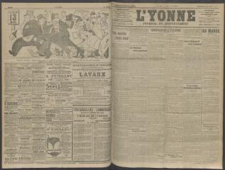 4 vues - L\'Yonne, journal du département, n° 62, vendredi 13 mars 1908 (ouvre la visionneuse)