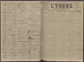 4 vues - L\'Yonne, journal du département, n° 66, mercredi 18 mars 1908 (ouvre la visionneuse)