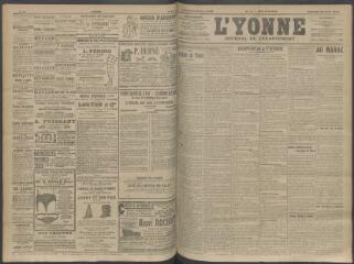 4 vues - L\'Yonne, journal du département, n° 89, vendredi 10 avril 1908 (ouvre la visionneuse)
