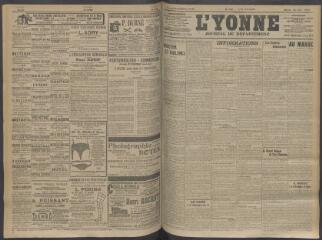 4 vues - L\'Yonne, journal du département, n° 144, mardi 16 juin 1908 (ouvre la visionneuse)