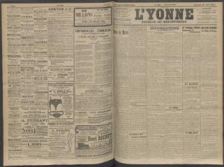 4 vues - L\'Yonne, journal du département, n° 153, vendredi 26 juin 1908 (ouvre la visionneuse)