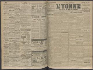 4 vues - L\'Yonne, journal du département, n° 156, mardi 30 juin 1908 (ouvre la visionneuse)