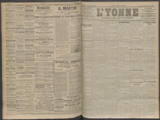4 vues - L\'Yonne, journal du département, n° 235, vendredi 2 octobre 1908 (ouvre la visionneuse)