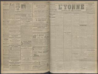 4 vues - L\'Yonne, journal du département, n° 243, lundi 12 octobre 1908 (ouvre la visionneuse)