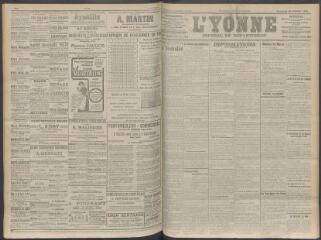 4 vues - L\'Yonne, journal du département, n° 253, vendredi 23 octobre 1908 (ouvre la visionneuse)