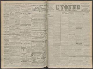 4 vues - L\'Yonne, journal du département, n° 254, samedi 24 octobre 1908 (ouvre la visionneuse)