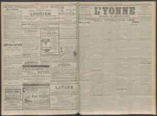 4 vues - L\'Yonne, journal du département, n° 297, lundi 14 décembre 1908 (ouvre la visionneuse)