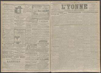 4 vues - L\'Yonne, journal du département, n° 308, lundi 28 décembre 1908 (ouvre la visionneuse)