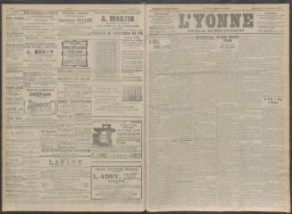 4 vues - L\'Yonne, journal du département, n° 310, mercredi 30 décembre 1908 (ouvre la visionneuse)