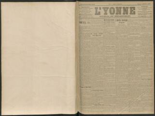 4 vues - L\'Yonne, journal du département, n° 1, samedi 2 janvier 1909 (ouvre la visionneuse)