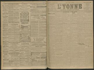 4 vues - L\'Yonne, journal du département, n° 3, mardi 5 janvier 1909 (ouvre la visionneuse)