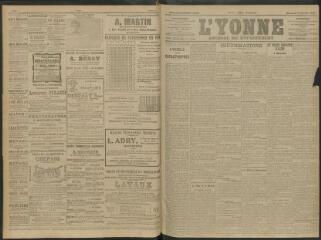 4 vues - L\'Yonne, journal du département, n° 4, mercredi 6 janvier 1909 (ouvre la visionneuse)