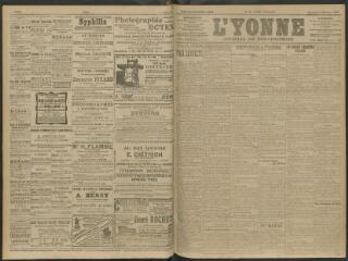 4 vues - L\'Yonne, journal du département, n° 7, samedi 9 janvier 1909 (ouvre la visionneuse)