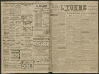 4 vues - L\'Yonne, journal du département, n° 10, mercredi 13 janvier 1909 (ouvre la visionneuse)