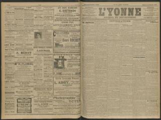 4 vues - L\'Yonne, journal du département, n° 13, samedi 16 janvier 1909 (ouvre la visionneuse)