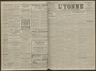 4 vues - L\'Yonne, journal du département, n° 15, mardi 19 janvier 1909 (ouvre la visionneuse)