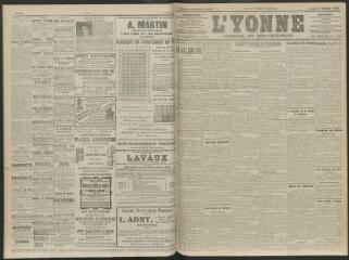 4 vues - L\'Yonne, journal du département, n° 17, jeudi 21 janvier 1909 (ouvre la visionneuse)