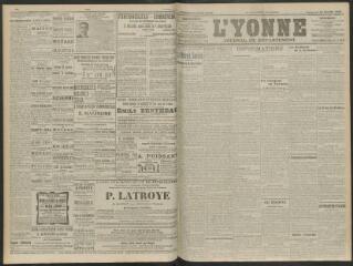 4 vues - L\'Yonne, journal du département, n° 18, vendredi 22 janvier 1909 (ouvre la visionneuse)