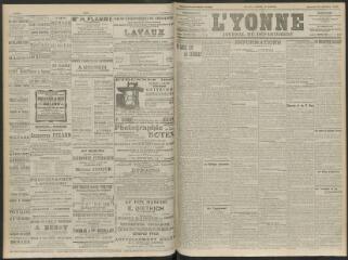 4 vues - L\'Yonne, journal du département, n° 19, samedi 23 janvier 1909 (ouvre la visionneuse)