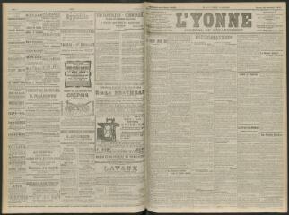 4 vues - L\'Yonne, journal du département, n° 21, mardi 26 janvier 1909 (ouvre la visionneuse)