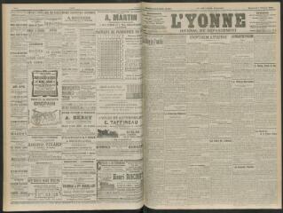 4 vues - L\'Yonne, journal du département, n° 28, mercredi 3 février 1909 (ouvre la visionneuse)