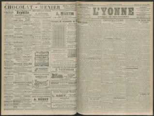 4 vues - L\'Yonne, journal du département, n° 34, mercredi 10 février 1909 (ouvre la visionneuse)