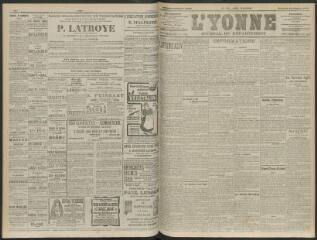 4 vues - L\'Yonne, journal du département, n° 36, vendredi 12 février 1909 (ouvre la visionneuse)