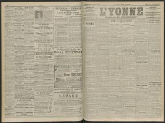 4 vues - L\'Yonne, journal du département, n° 39, mardi 16 février 1909 (ouvre la visionneuse)