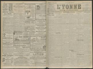 4 vues - L\'Yonne, journal du département, n° 44, lundi 22 février 1909 (ouvre la visionneuse)