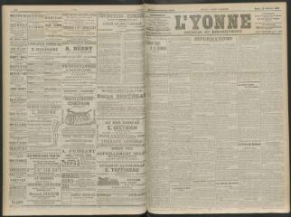 4 vues - L\'Yonne, journal du département, n° 45, mardi 23 février 1909 (ouvre la visionneuse)