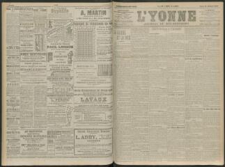 4 vues - L\'Yonne, journal du département, n° 47, jeudi 25 février 1909 (ouvre la visionneuse)