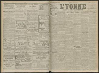 4 vues - L\'Yonne, journal du département, n° 50, lundi 1 mars 1909 (ouvre la visionneuse)