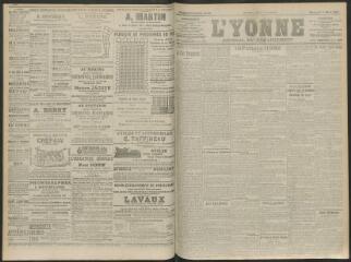 4 vues - L\'Yonne, journal du département, n° 52, mercredi 3 mars 1909 (ouvre la visionneuse)