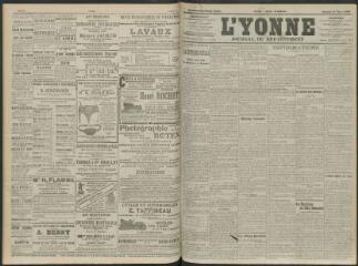 4 vues - L\'Yonne, journal du département, n° 60, samedi 13 mars 1909 (ouvre la visionneuse)