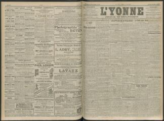 4 vues - L\'Yonne, journal du département, n° 70, jeudi 25 mars 1909 (ouvre la visionneuse)