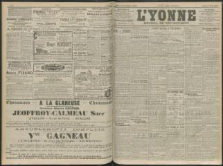 4 vues - L\'Yonne, journal du département, n° 79, lundi 5 avril 1909 (ouvre la visionneuse)