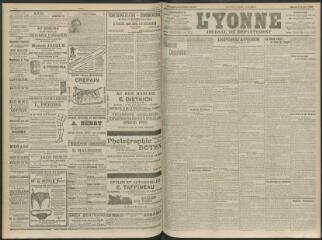 4 vues - L\'Yonne, journal du département, n° 80, mardi 6 avril 1909 (ouvre la visionneuse)