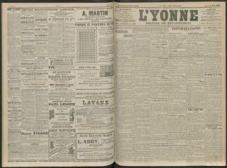4 vues - L\'Yonne, journal du département, n° 82, jeudi 8 avril 1909 (ouvre la visionneuse)