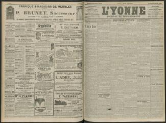 4 vues - L\'Yonne, journal du département, n° 84, samedi 10 avril 1909 (ouvre la visionneuse)