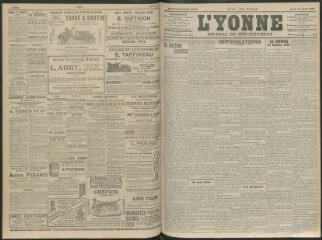 4 vues - L\'Yonne, journal du département, n° 87, jeudi 15 avril 1909 (ouvre la visionneuse)