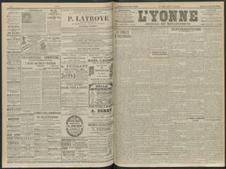 4 vues - L\'Yonne, journal du département, n° 88, vendredi 16 avril 1909 (ouvre la visionneuse)