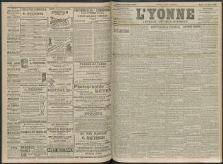 4 vues - L\'Yonne, journal du département, n° 91, mardi 20 avril 1909 (ouvre la visionneuse)