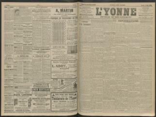 4 vues - L\'Yonne, journal du département, n° 105, jeudi 6 mai 1909 (ouvre la visionneuse)