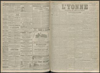 4 vues - L\'Yonne, journal du département, n° 134, vendredi 11 juin 1909 (ouvre la visionneuse)