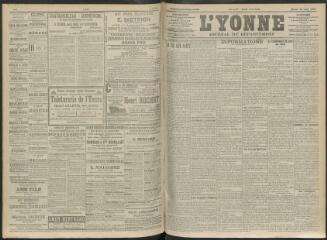 4 vues - L\'Yonne, journal du département, n° 137, mardi 15 juin 1909 (ouvre la visionneuse)
