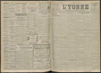 4 vues - L\'Yonne, journal du département, n° 139, jeudi 17 juin 1909 (ouvre la visionneuse)