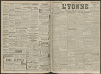 4 vues - L\'Yonne, journal du département, n° 143, mardi 22 juin 1909 (ouvre la visionneuse)